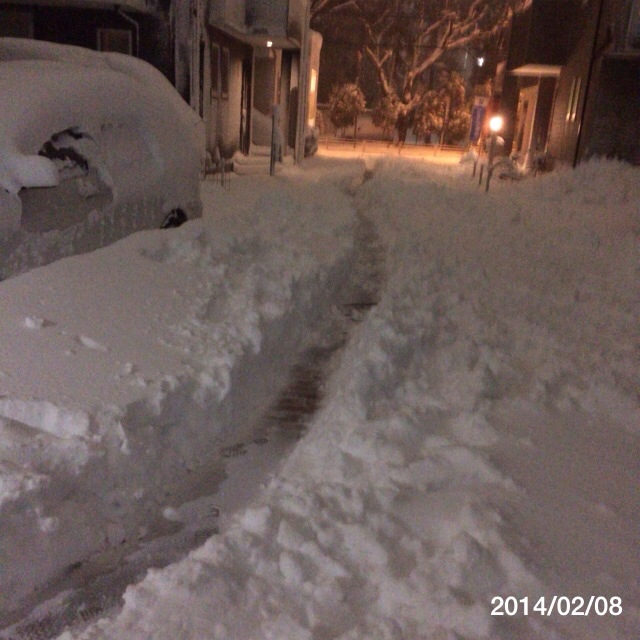 雪かきと小道